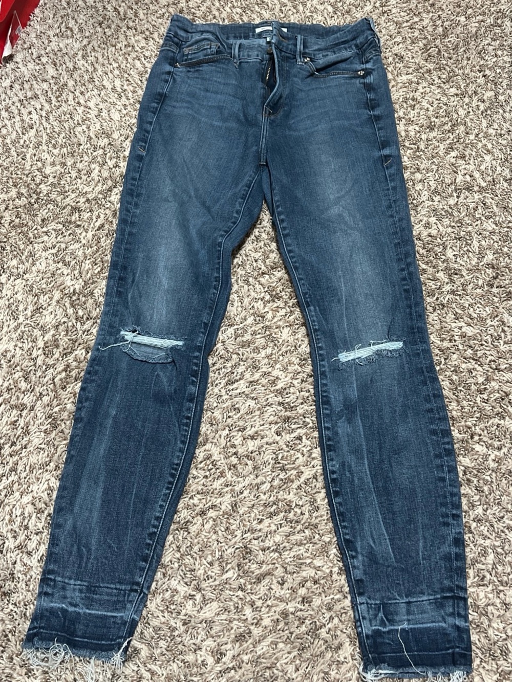 Good American Dark Gray Wash 'Good Legs' Skinny Jeans